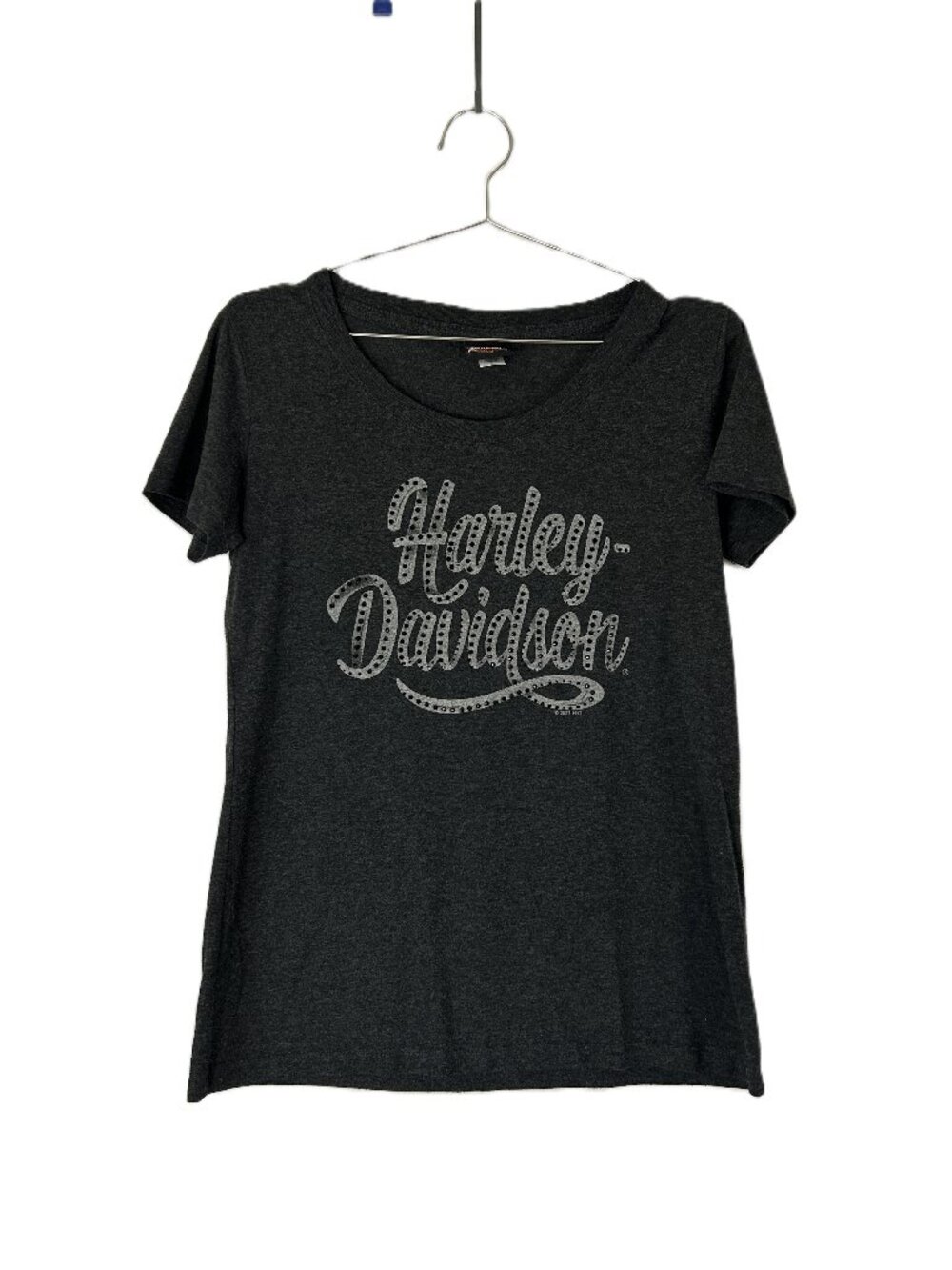 Harley Davidson Rhinestone Lynchburg T shirt L Gray